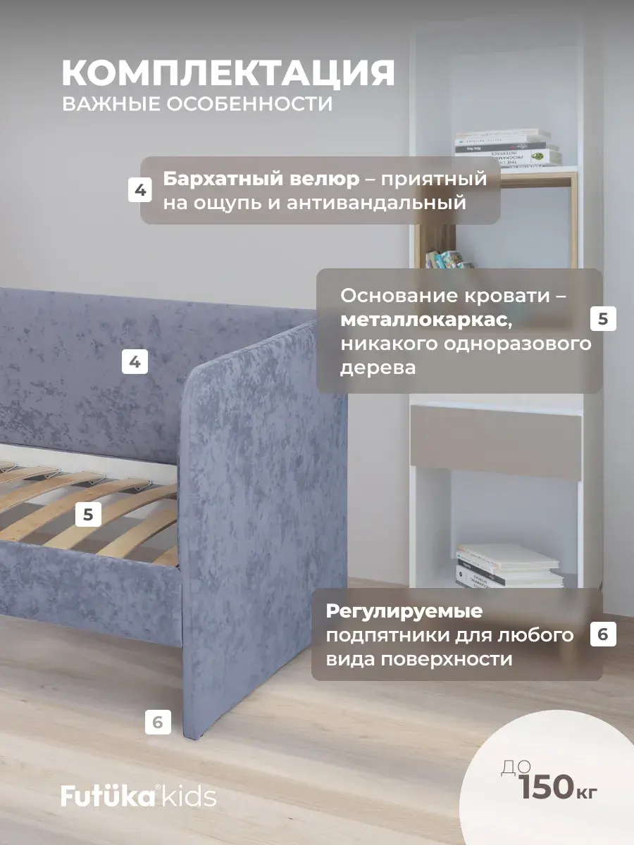 Диван - кровать Лило 160х80 см ткань Небби фото 3
